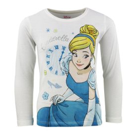  Disney Hercegnők Cinderella White gyerek hosszú póló, felső 7 év / 122 cm