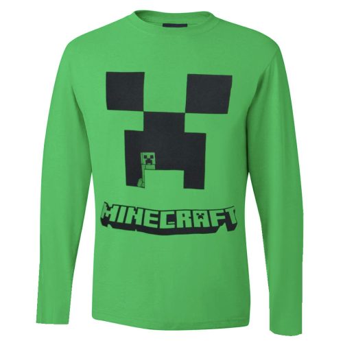 Minecraft Creeper Green gyerek hosszú ujjú póló, felső 10 év / 140 cm