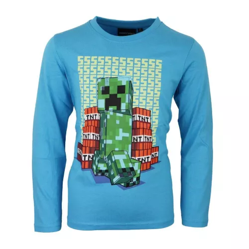 Minecraft Block Blaster sötétben világító gyerek hosszú ujjú póló, felső 8 év / 128 cm