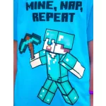 Minecraft Mine Nap Repeat gyerek rövid pizsama 6 év / 116 cm