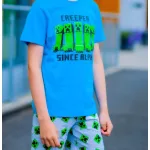 Minecraft Alpha gyerek rövid pizsama 12 év / 152 cm