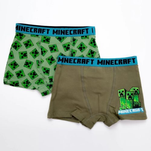 Minecraft Green Mob gyerek boxeralsó 2 darab/csomag 8 év / 128 cm