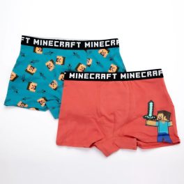   Minecraft Red gyerek boxeralsó 2 darab/csomag 8 év / 128 cm