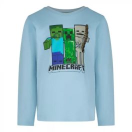   Minecraft Trio Blue gyerek hosszú ujjú póló, felső 9 év / 134 cm