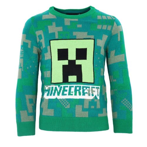 Minecraft Green gyerek kötött pulóver 10 év / 140 cm