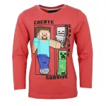 Minecraft Create Red gyerek hosszú ujjú póló, felső 10 év / 140 cm