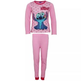   Disney Lilo és Stitch, A csillagkutya Scrump Light Pink gyerek hosszú pizsama 4 év / 104 cm