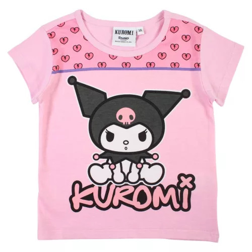 Hello Kitty Kuromi Light Pink gyerek rövid póló, felső 4 év 