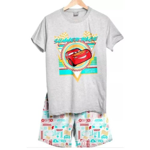 Disney Verdák Summer Race Grey gyerek rövid pizsama 3 év / 98 cm