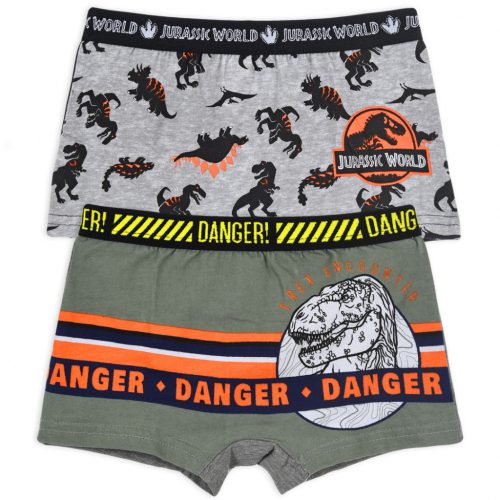 Jurassic World Danger Green gyerek boxeralsó 2 darab/csomag 6 - 8 év / 116 - 128 cm