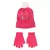 Barbie Pink flitteres gyerek sapka + kesztyű szett 52 cm