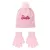 Barbie Light Pink flitteres gyerek sapka + kesztyű szett 52 cm