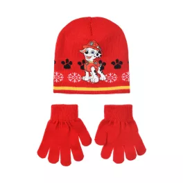   Mancs Őrjárat Marshall Red gyerek sapka + kesztyű szett 52 cm