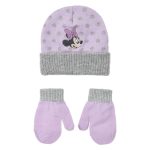 Disney Minnie Dots Purple baba sapka + kesztyű szett 48 cm