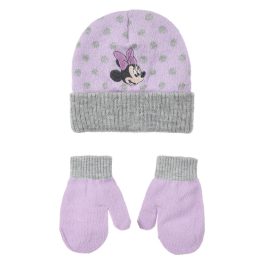 Disney Minnie Dots Purple baba sapka + kesztyű szett 48 cm