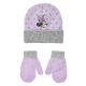 Disney Minnie Dots Purple baba sapka + kesztyű szett 48 cm