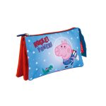 Peppa malac Rocket 3 rekeszes tolltartó 21 cm