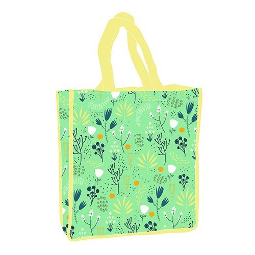 Virág Green shopping bag 34 cm