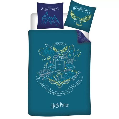 Harry Potter Crest ágyneműhuzat 140×200cm, 63×63 cm microfibre  