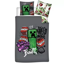   Minecraft Boom SSS ágyneműhuzat 140×200cm, 63×63 cm microfibre