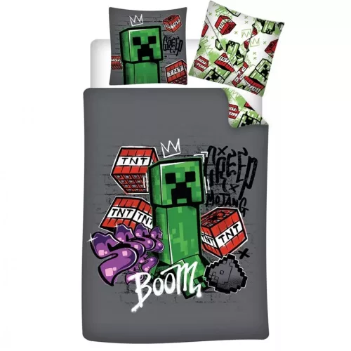 Minecraft Boom SSS ágyneműhuzat 140×200cm, 63×63 cm microfibre