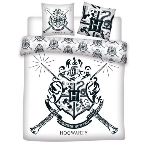 Harry Potter White dupla, kétszemélyes ágyneműhuzat 240×220cm, 65x65 cm