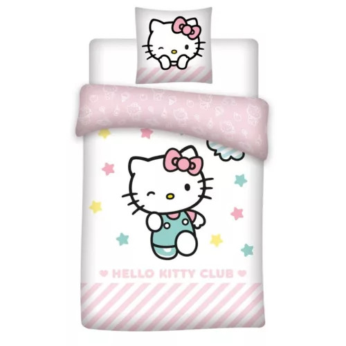 Hello Kitty Stars ágyneműhuzat 140×200cm, 65x65 cm