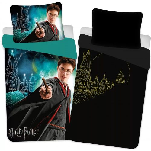 Harry Potter Sötétben világító ágyneműhuzat Castle 140×200cm, 70×90 cm 