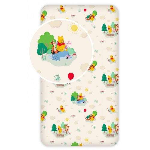 Disney Micimackó Play gumis lepedő 90x200 cm