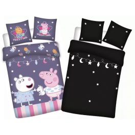  Peppa malac Sötétben világító gyerek ágyneműhuzat 100x135cm, 40x60cm 