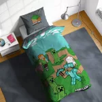 Minecraft Animals and Mobs ágyneműhuzat 140×200cm, 70×90 cm
