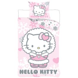   Hello Kitty Cozy Winter gyerek, ovis ágyneműhuzat 100×135 cm, 40×60 cm