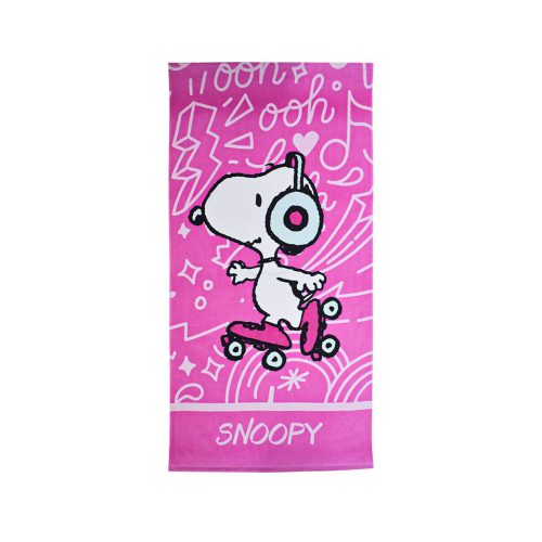 Snoopy Skate fürdőlepedő, strand törölköző 70x140cm