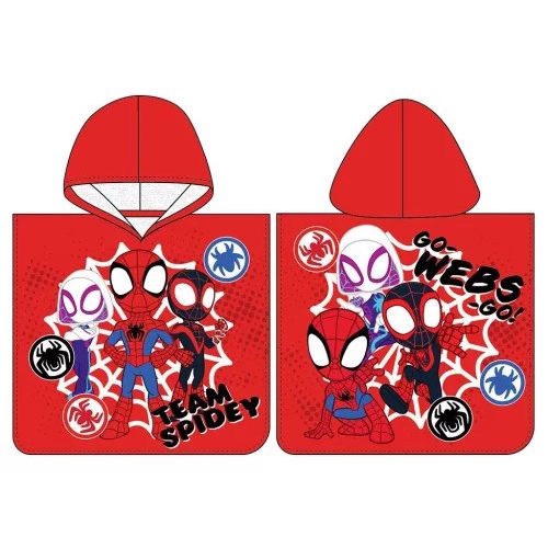  Pókember Team Spidey strand törölköző poncsó 50x115 cm