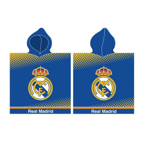 Real Madrid Blue strand törölköző poncsó 55x110 cm