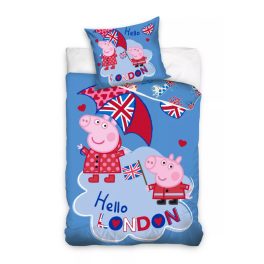   Peppa malac Hello London ágyneműhuzat 140×200cm, 70×80 cm