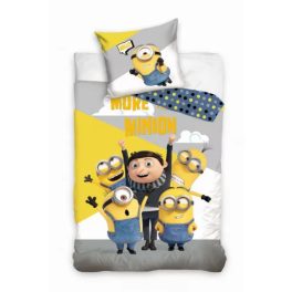 Minyonok Happy ágyneműhuzat 140×200cm, 70x90 cm 