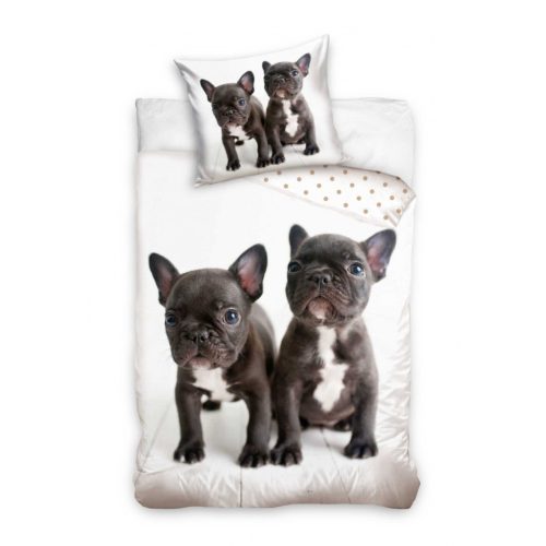 Kutyás Bulldog ágyneműhuzat 140×200cm, 70×90 cm