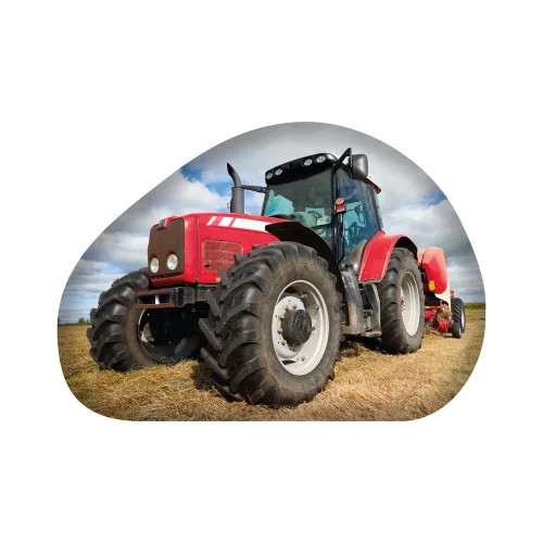 Traktor Red formapárna, díszpárna
