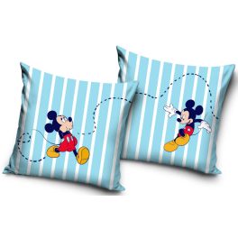 Disney Mickey Stripe & Smile párnahuzat 40x40 cm Velúr