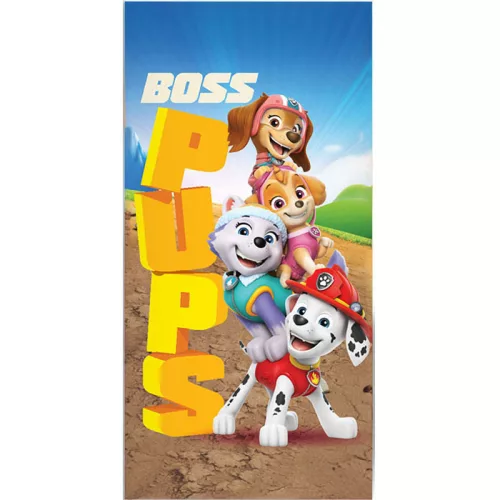 Mancs Őrjárat Boss Pups fürdőlepedő, strand törölköző 70x140cm