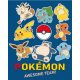Pokémon Awesome Team coral fleece polár takaró 130x160cm 