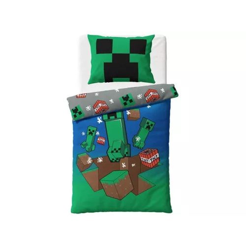 Minecraft Creeper Explode ágyneműhuzat 140×200cm, 60×70 cm