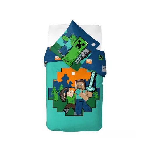  Minecraft Diamond Defender ágyneműhuzat 140×200cm, 70×90 cm 