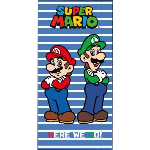  Super Mario Here We Go fürdőlepedő, strand törölköző 70x140cm 