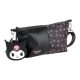 Hello Kitty Black Kuromi táska, oldaltáska pénztárcával 27 cm