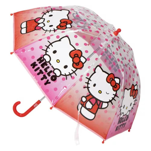 Hello Kitty Dots gyerek átlátszó esernyő Ø71 cm 