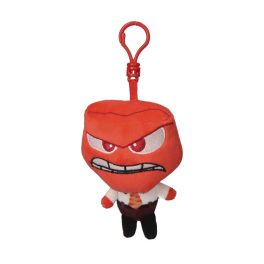   Disney Agymanók Anger 3D plüss figura akasztóval, táskadísz 12 cm