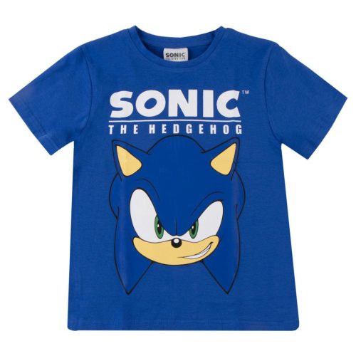Sonic a sündisznó Blue Head gyerek rövid póló, felső 6 - 12 év / 116 - 152 cm