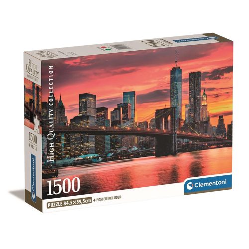 New York East River 1500 db-os Compact puzzle Clementoni